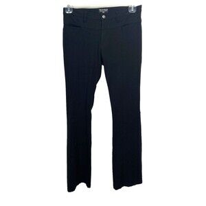 Ralph Lauren Polo Jeans Womens Size 4 Black Leather Leg Detail Stretch 28-29x31